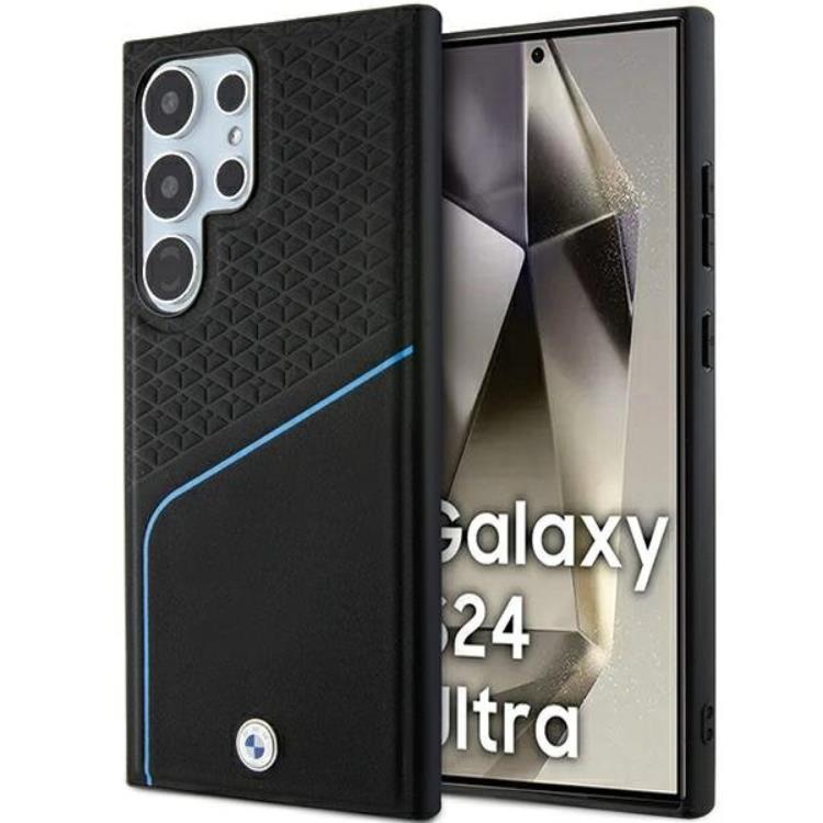BMW BMW Mobilskal till Galaxy S24 Ultra Magsafe Signature Läder Textured Line