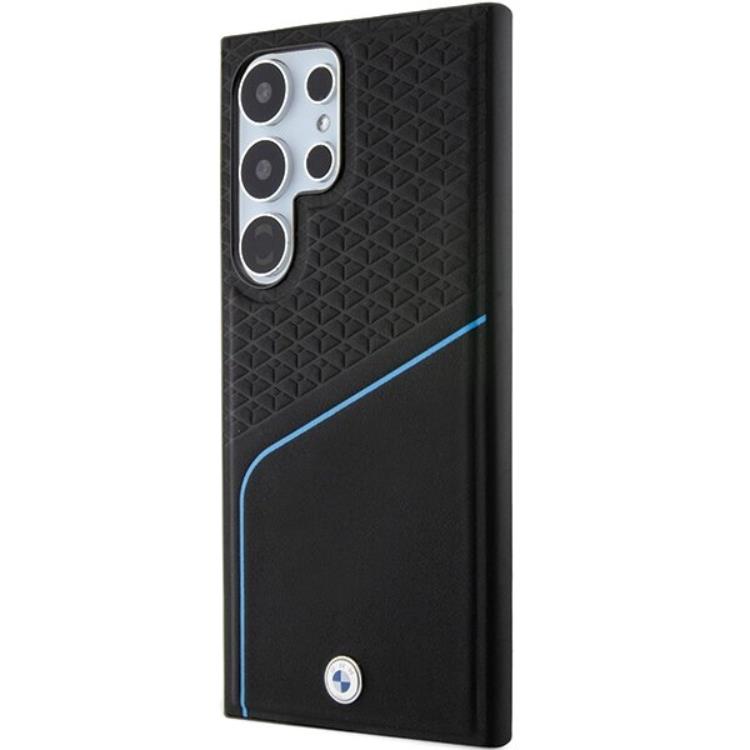 BMW BMW Mobilskal till Galaxy S24 Ultra Magsafe Signature Läder Textured Line