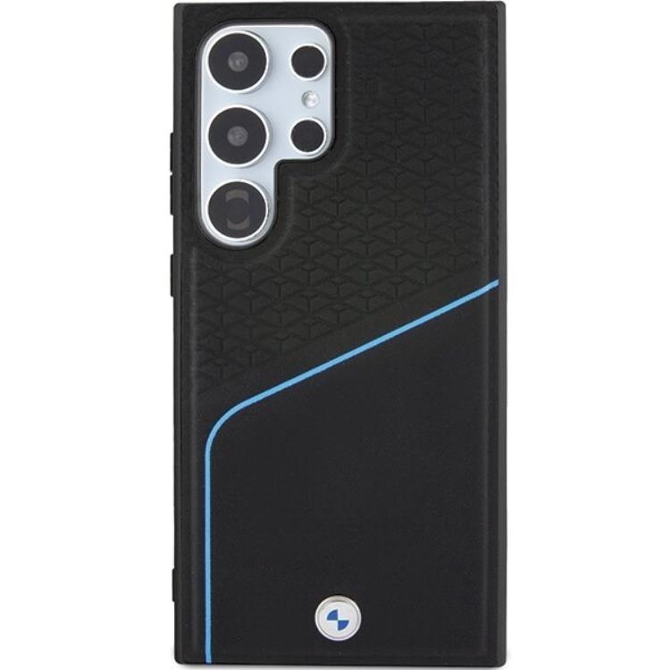 BMW BMW Mobilskal till Galaxy S24 Ultra Magsafe Signature Läder Textured Line