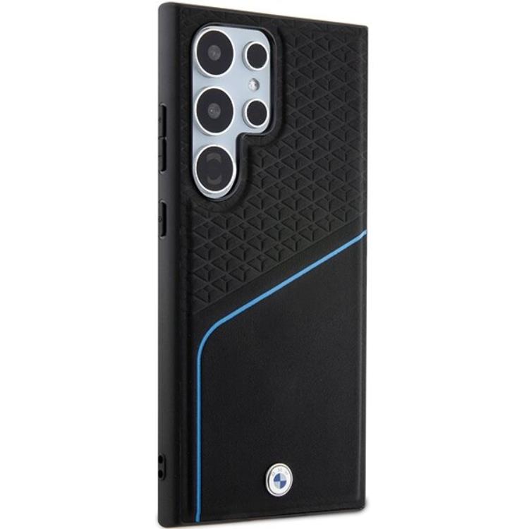 BMW BMW Mobilskal till Galaxy S24 Ultra Magsafe Signature Läder Textured Line