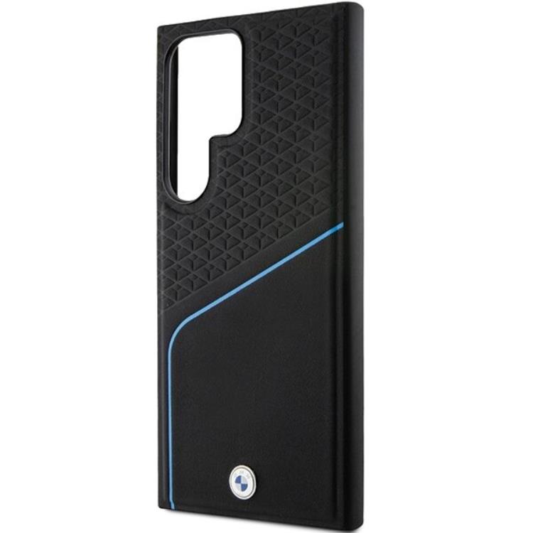 BMW BMW Mobilskal till Galaxy S24 Ultra Magsafe Signature Läder Textured Line