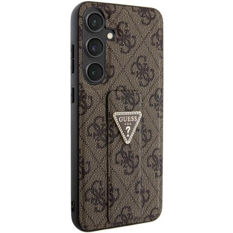 Guess Guess Mobilskal till Galaxy S24 Grip Stand Triangle Strass - Brun