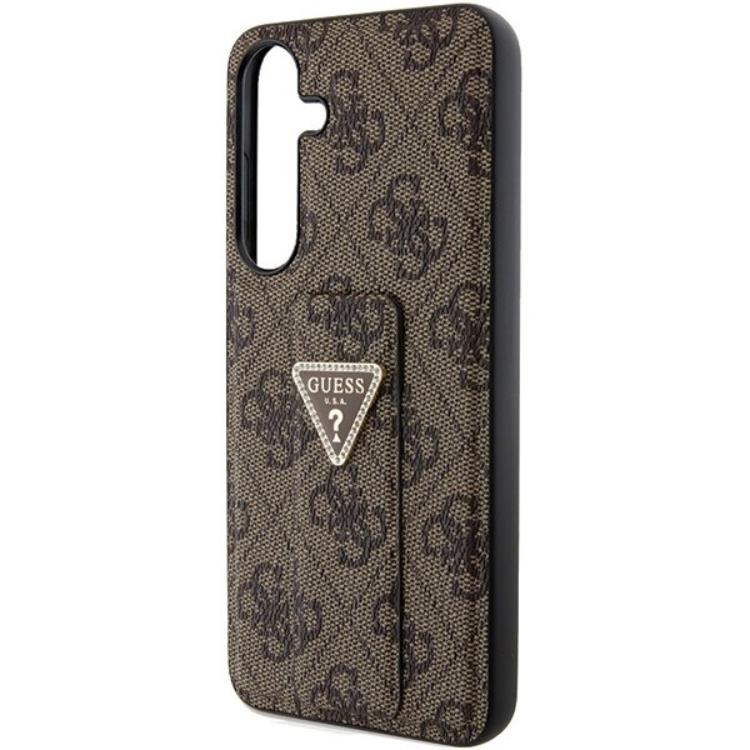 Guess Guess Mobilskal till Galaxy S24 Grip Stand Triangle Strass - Brun