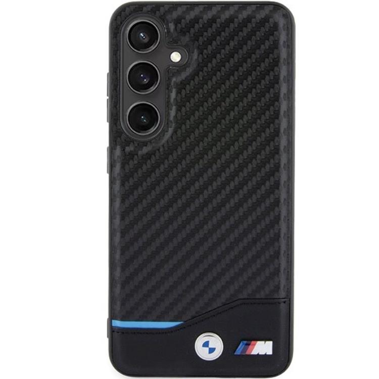 BMW BMW Mobilskal till Galaxy S24 Läder Carbon - Svart