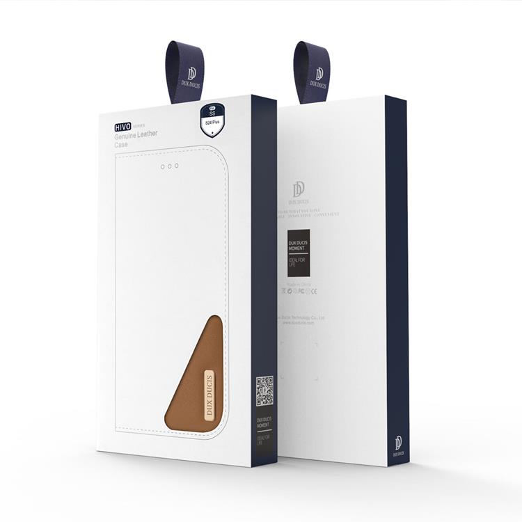 Dux Ducis Dux Ducis Galaxy S24 Plus Plånboksfodral Äkta Läder Hivo - Brun