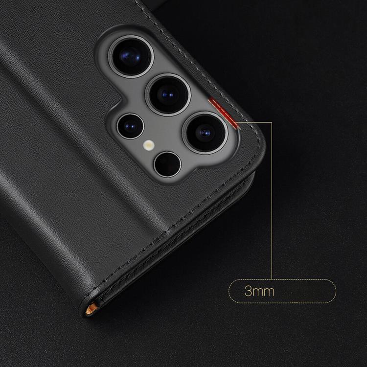 Dux Ducis Dux Ducis Galaxy S24 Ultra Plånboksfodral Äkta Läder Hivo - Svart