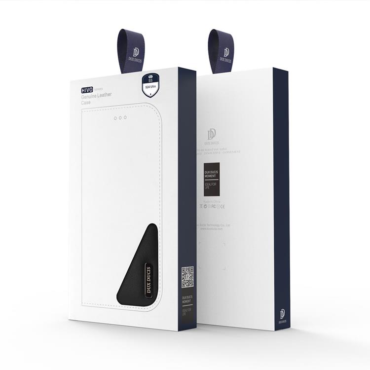 Dux Ducis Dux Ducis Galaxy S24 Ultra Plånboksfodral Äkta Läder Hivo - Svart