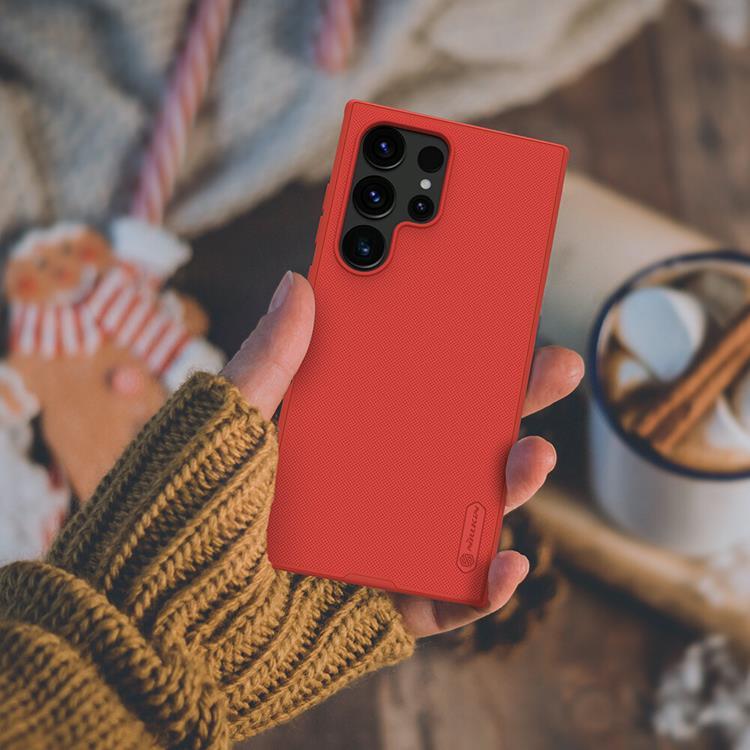 Nillkin Nillkin Mobilskal till Galaxy S24 Ultra Super Frosted Shield Pro - Röd