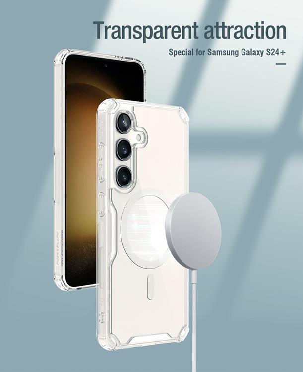 Nillkin Nillkin Mobilskal till Galaxy S24 Plus Magsafe Nature Pro Armored - Vit