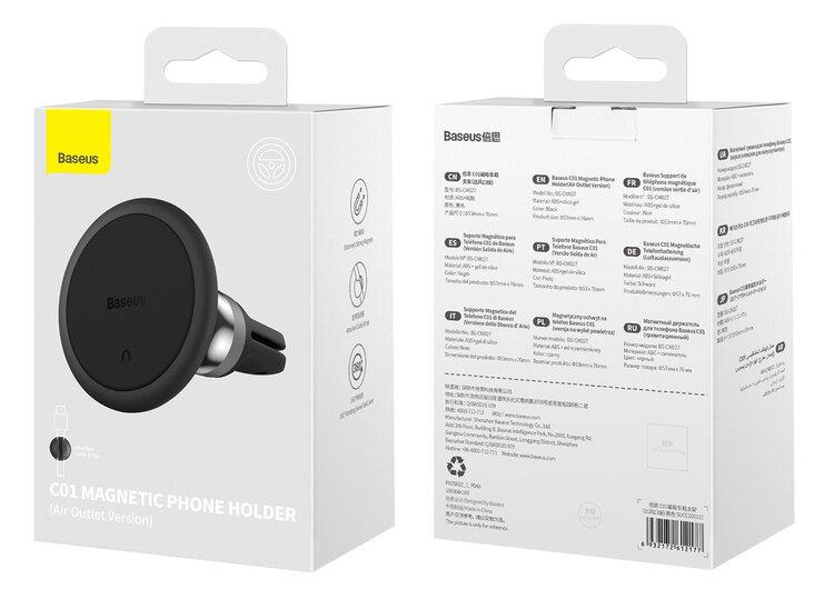 BASEUS Baseus C01 Overseas Edition Magnetisk Bilhållare För Luftventil - Svart