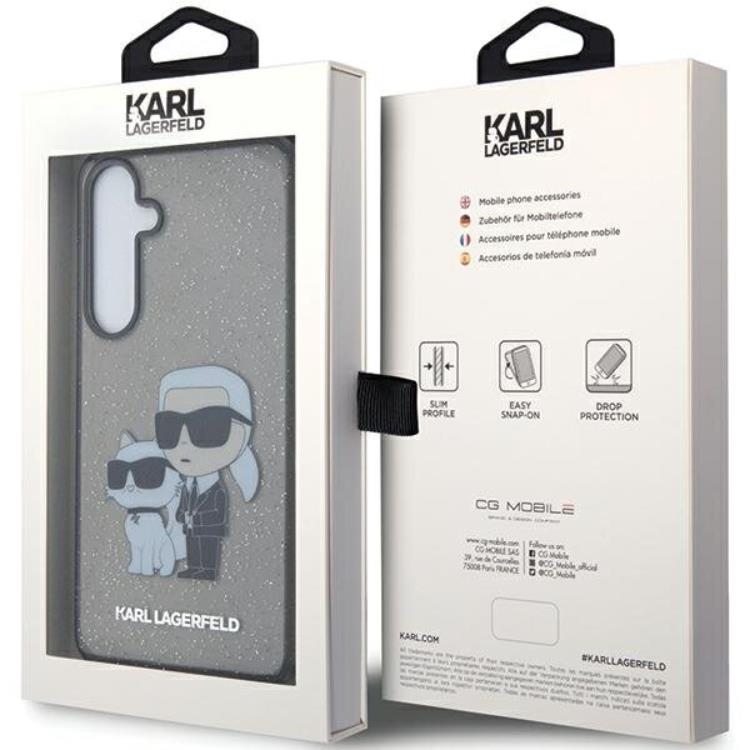 KARL LAGERFELD Karl Lagerfeld Mobilskal till Galaxy S24 Plus Glitter Karl & Choupette