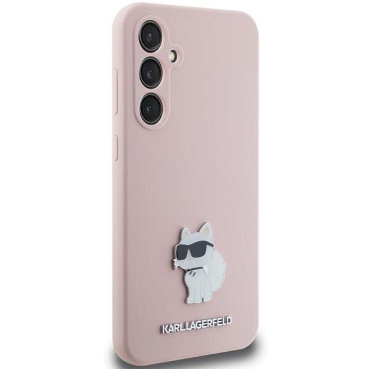 KARL LAGERFELD Karl Lagerfeld Mobilskal till Galaxy S23 FE Silikon Choupette Metal Pin
