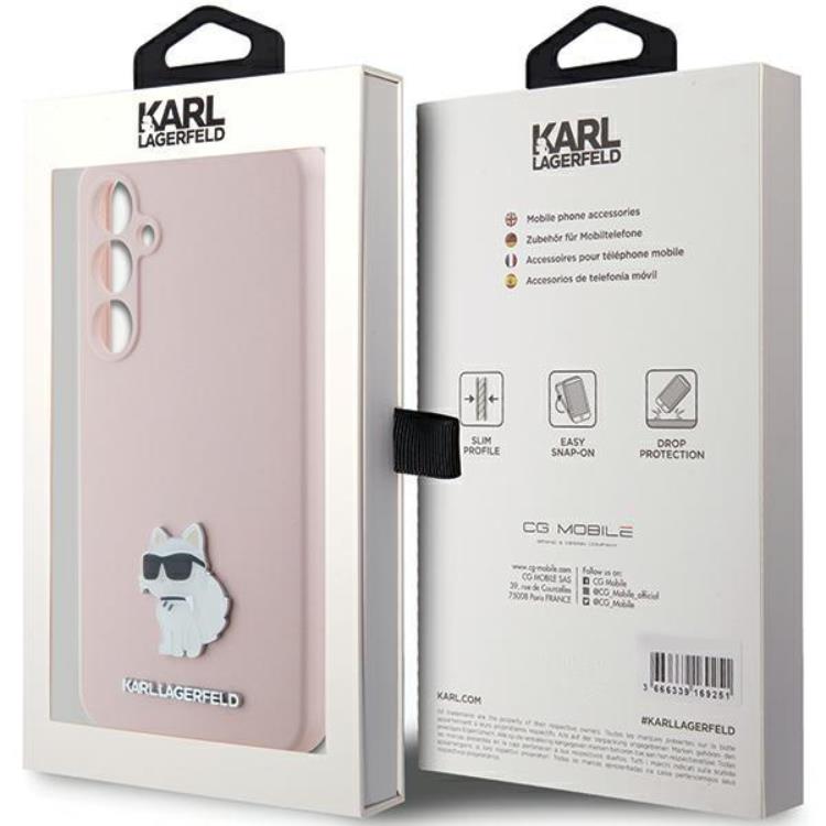 KARL LAGERFELD Karl Lagerfeld Mobilskal till Galaxy S23 FE Silikon Choupette Metal Pin