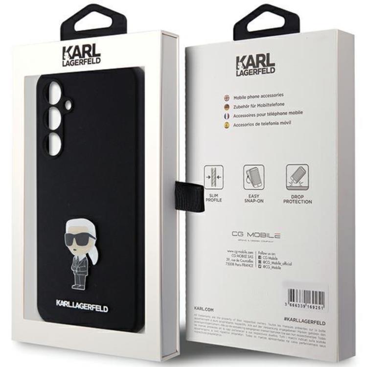 KARL LAGERFELD Karl Lagerfeld Mobilskal till Galaxy S23 FE Silikon Ikonik Metal Pin