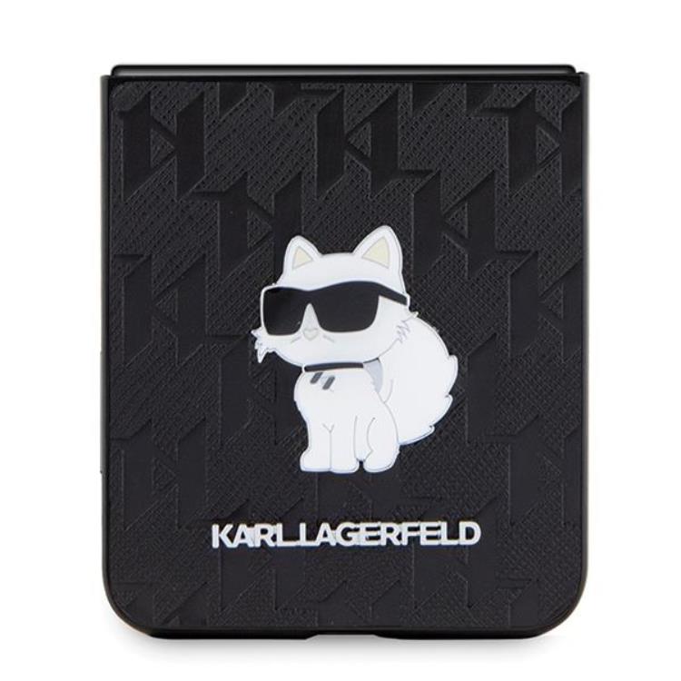 KARL LAGERFELD Karl Lagerfeld Mobilskal till Galaxy Z Flip 5 Saffiano Monogram Choupette Pin