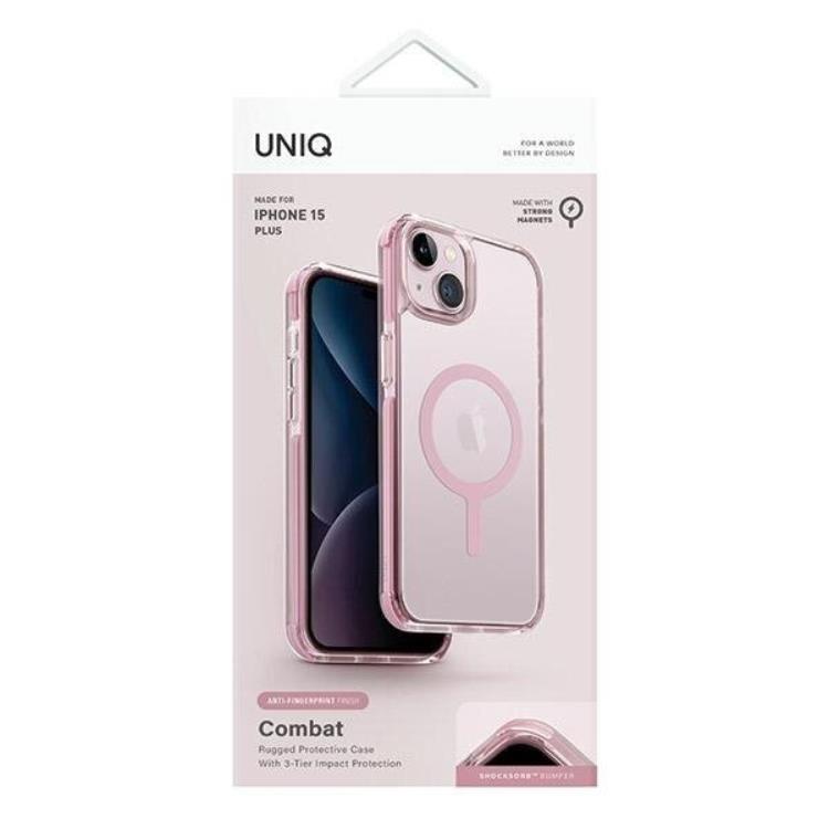 UNIQ UNIQ Mobilskal till iPhone 15/14/13 Magsafe Combat - Rosa