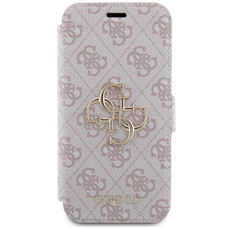 Guess Guess iPhone 15 Pro Plånboksfodral Metall Logo - Rosa