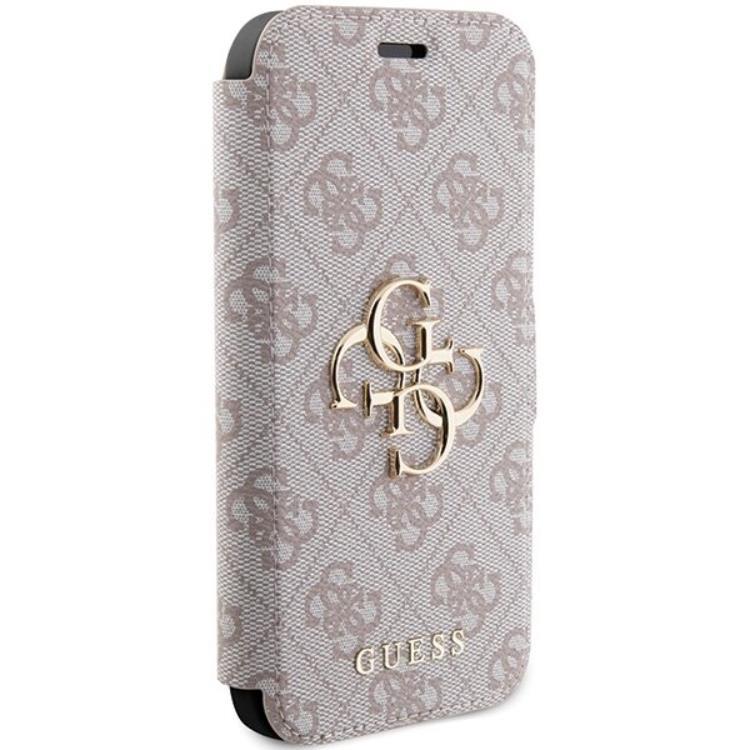 Guess Guess iPhone 15 Pro Plånboksfodral Metall Logo - Rosa