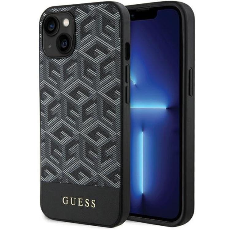Guess Guess Mobilskal till iPhone 15/14/13 MagSafe GCube Stripes - Svart