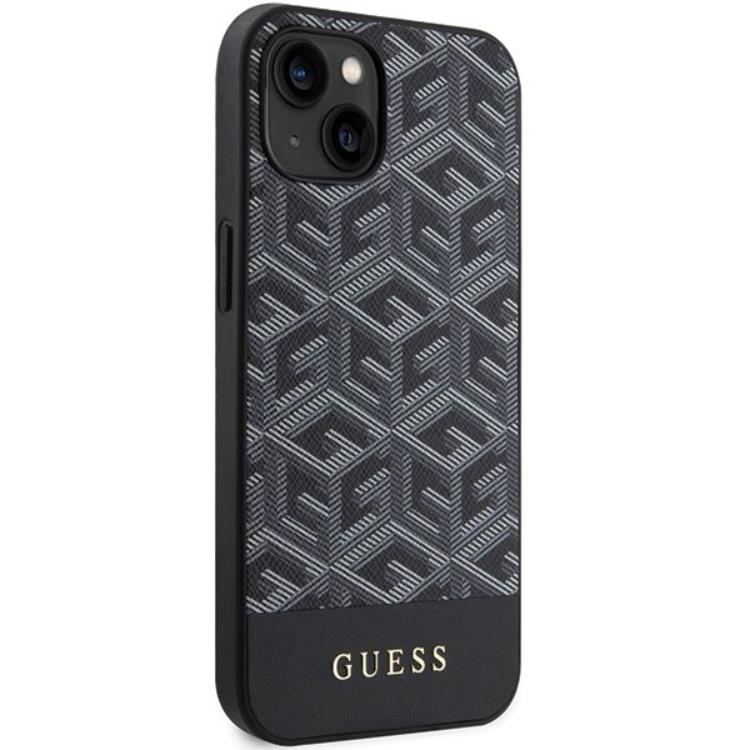 Guess Guess Mobilskal till iPhone 15/14/13 MagSafe GCube Stripes - Svart