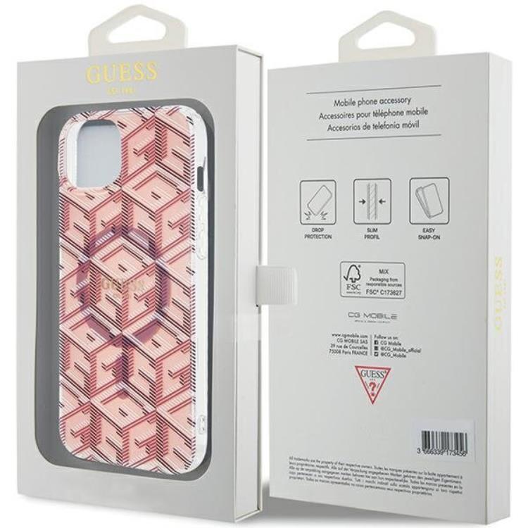 Guess Guess Mobilskal till iPhone 15/14 Plus Magsafe IML GCube - Rosa