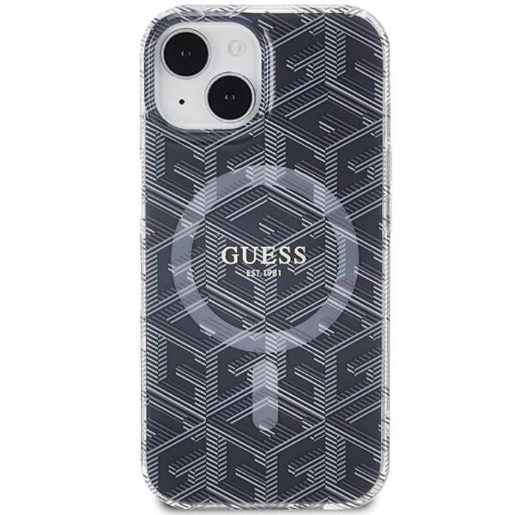 Guess Guess Mobilskal till iPhone 15/14 Plus Magsafe IML GCube - Svart