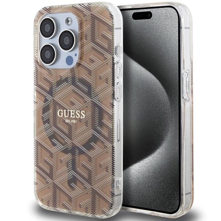 Guess Guess Mobilskal till iPhone 15 Pro Max Magsafe IML GCube - Brun