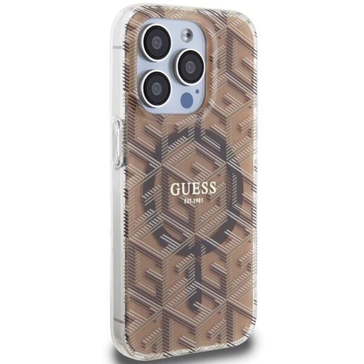 Guess Guess Mobilskal till iPhone 15 Pro Max Magsafe IML GCube - Brun