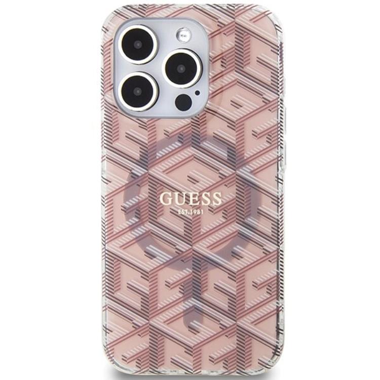 Guess Guess Mobilskal till iPhone 15 Pro Max Magsafe IML GCube - Rosa