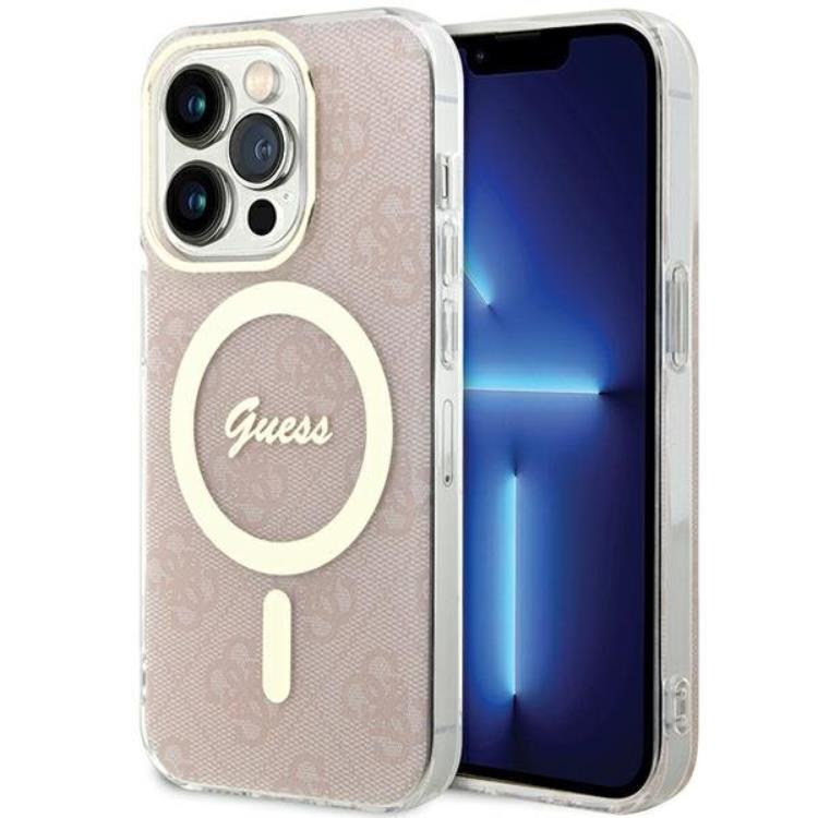 Guess Guess Mobilskal till iPhone 15 Pro Magsafe IML - Rosa