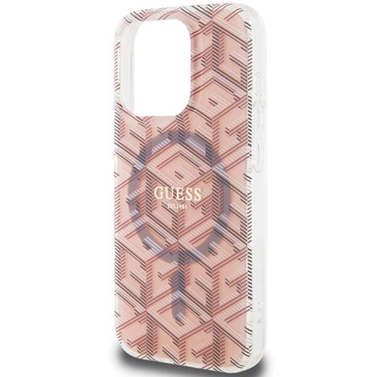 Guess Guess Mobilskal till iPhone 15 Pro Magsafe IML GCube - Rosa
