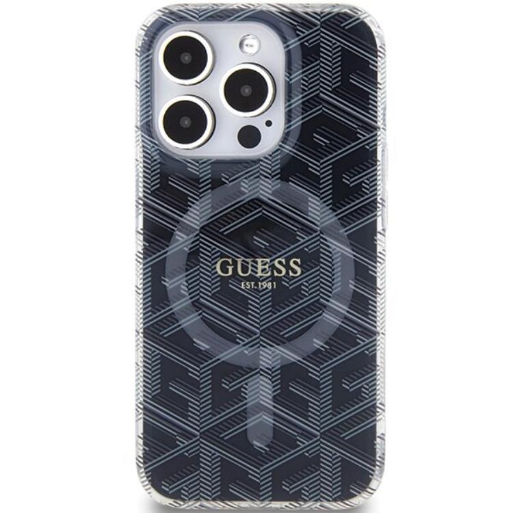 Guess Guess Mobilskal till iPhone 15 Pro Magsafe IML GCube - Svart