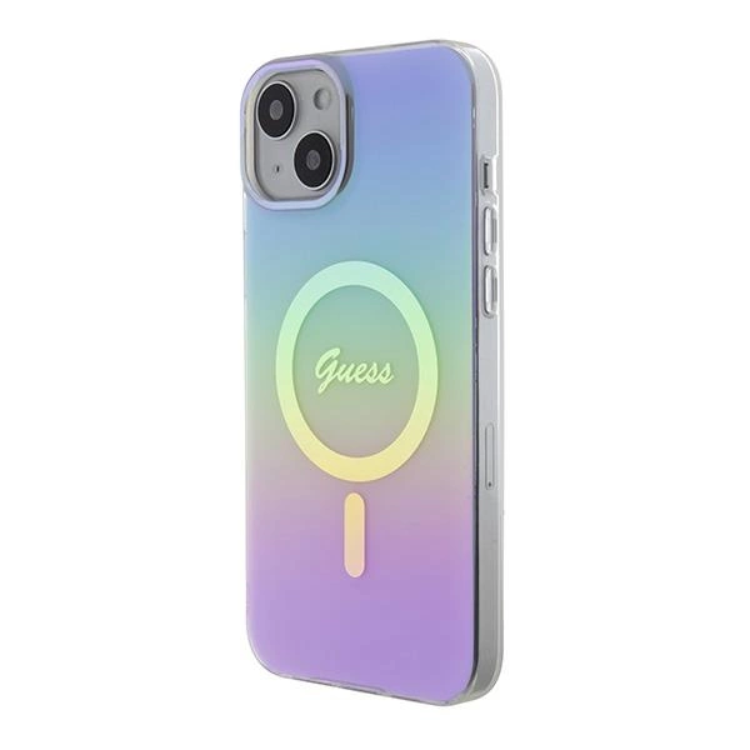 Guess Guess Mobilskal till iPhone 15 Plus Magsafe IML Iridescent - Lila