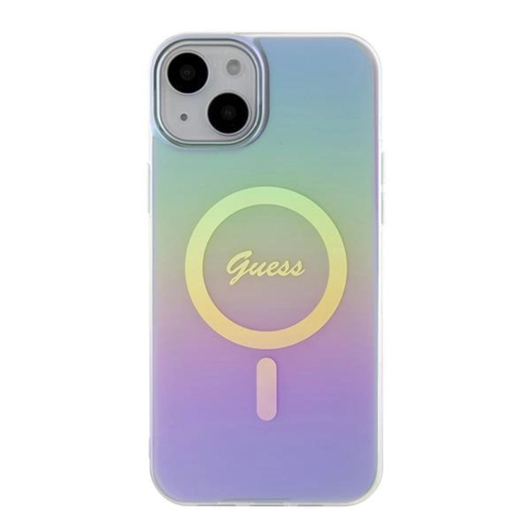 Guess Guess Mobilskal till iPhone 15 Plus Magsafe IML Iridescent - Lila