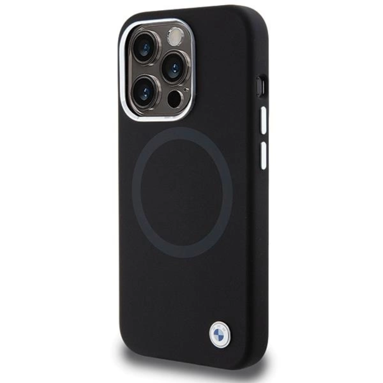 BMW BMW Mobilskal till iPhone 15 Pro Magsafe Signature Liquid Silikon - Svart