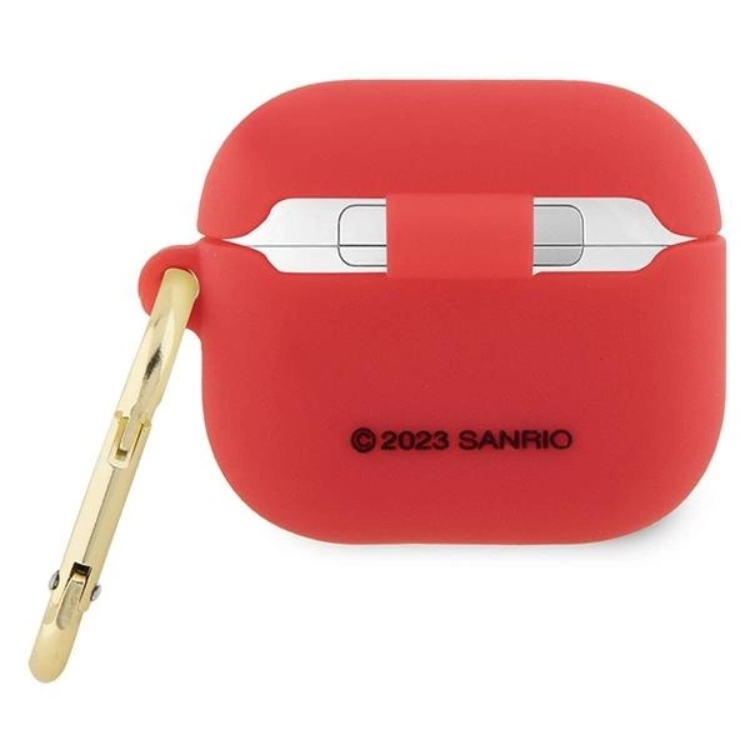Hello Kitty Hello Kitty AirPods 3 Skal Silikon 3D Kitty Head - Röd