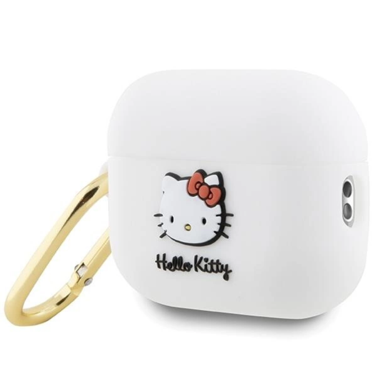 Hello Kitty Hello Kitty AirPods Pro 2 (2022/2023) Skal Silikon 3D Kitty Head - Vit