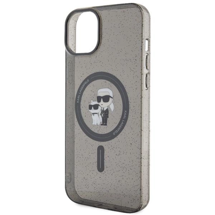KARL LAGERFELD KARL LAGERFELD Mobilskal till iPhone 15 Plus Magsafe Glitter - Svart