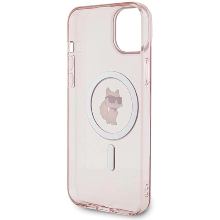 KARL LAGERFELD KARL LAGERFELD Mobilskal till iPhone 15 Plus Magsafe IML Choupette - Rosa