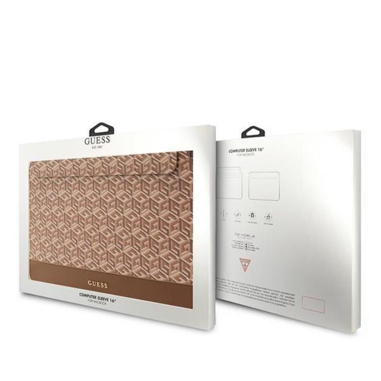 Guess Guess Datorfodral 16'' GCube Stripes - Brun