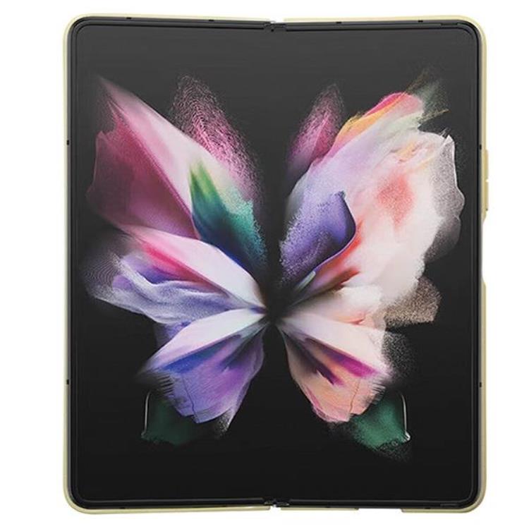 Guess Guess Mobilskal till Galaxy Z Fold 5 Läder Triangle Strass - Guld