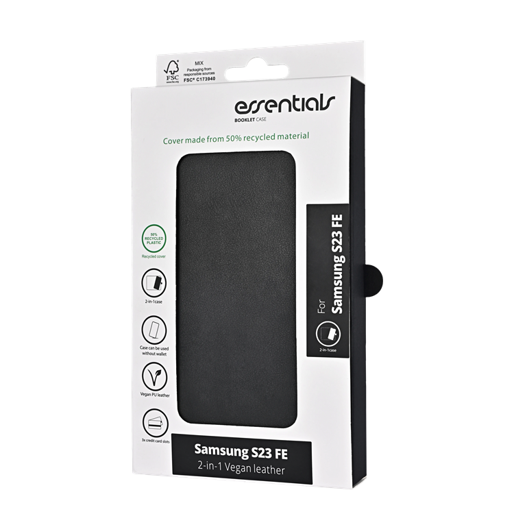 UTGATT1 Essentials Galaxy S24 Plånboksfodral PU Detachable - Svart