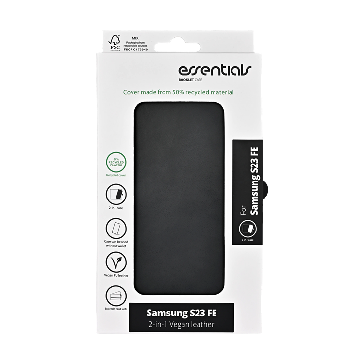 UTGATT1 Essentials Galaxy S24 Plånboksfodral PU Detachable - Svart