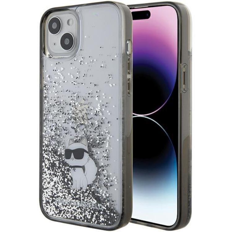 KARL LAGERFELD KARL LAGERFELD Mobilskal till iPhone 15 Liquid Glitter Choupette