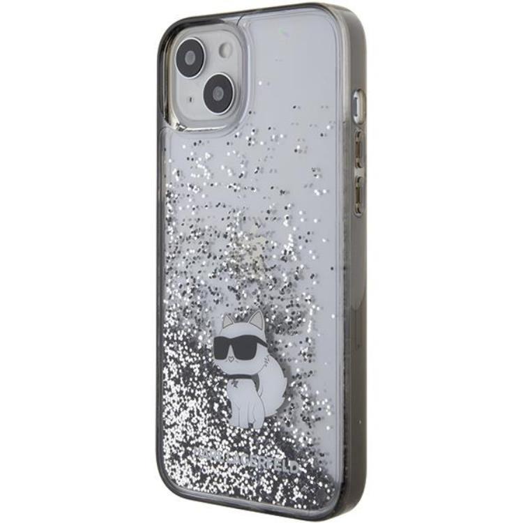 KARL LAGERFELD KARL LAGERFELD Mobilskal till iPhone 15 Liquid Glitter Choupette