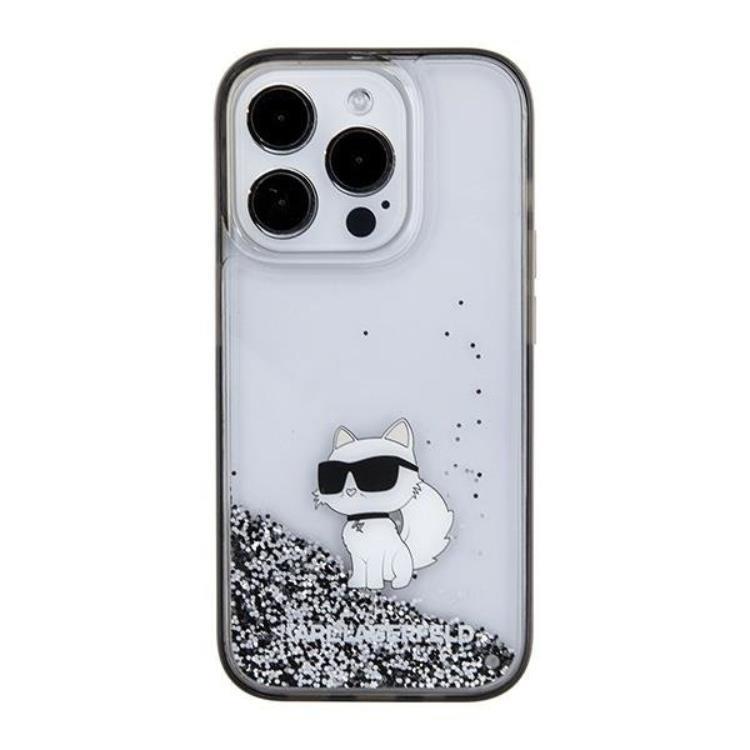KARL LAGERFELD KARL LAGERFELD Mobilskal till iPhone 15 Pro Max Liquid Glitter Choupette