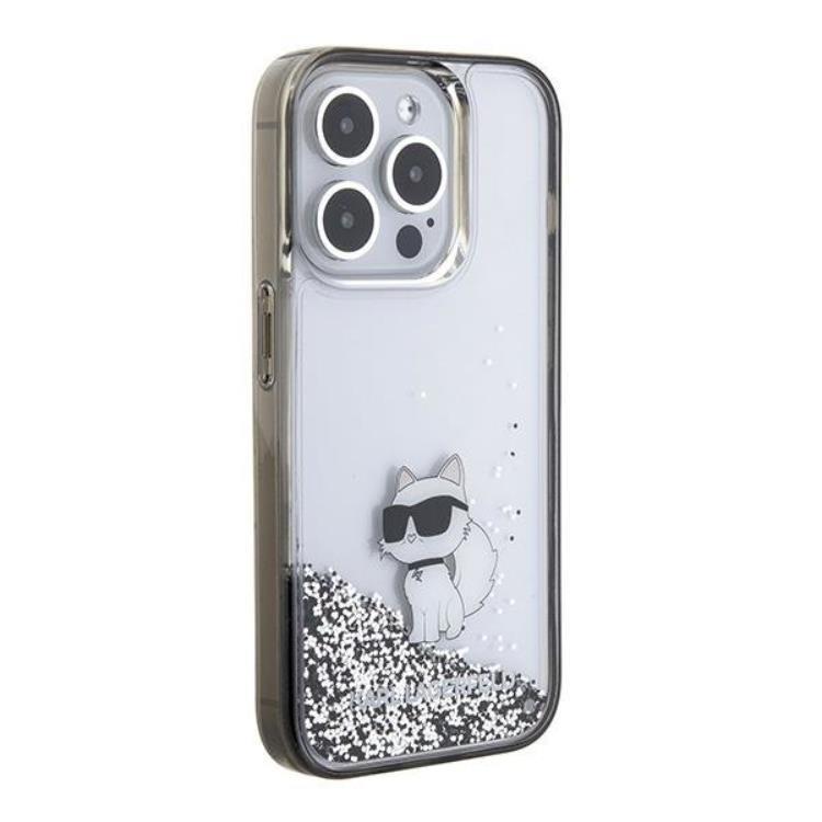 KARL LAGERFELD KARL LAGERFELD Mobilskal till iPhone 15 Pro Max Liquid Glitter Choupette