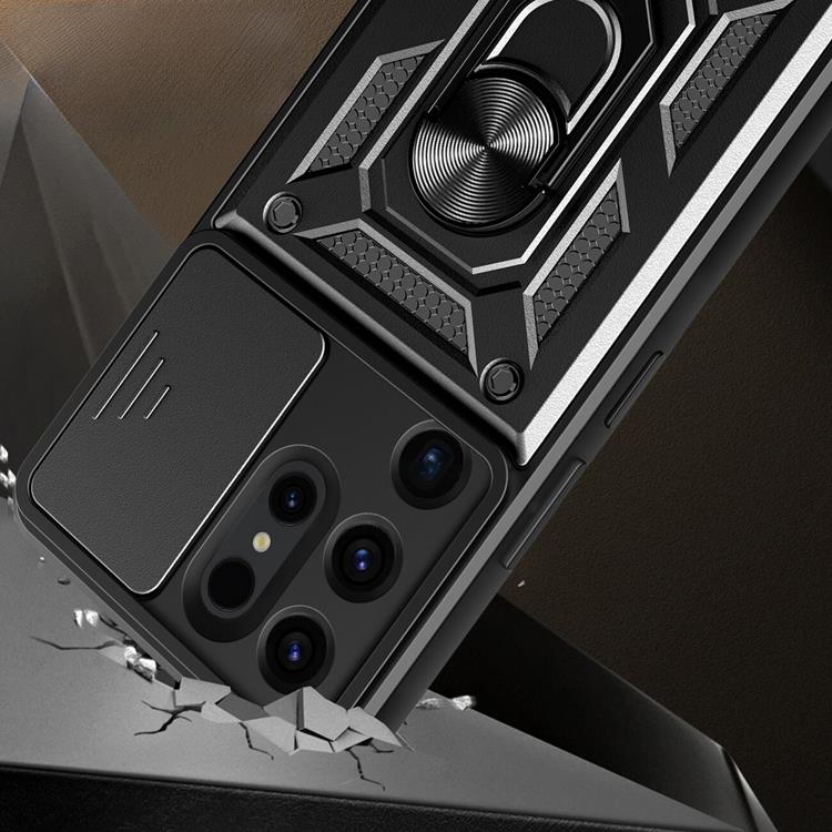 OEM Mobilskal till Galaxy S24 Ultra Hybrid Armor Camshield - Svart