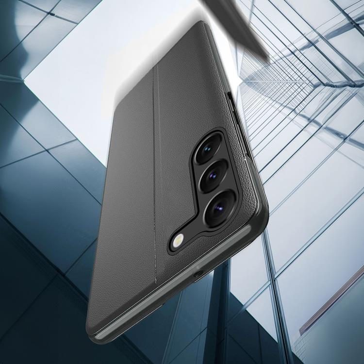 OEM Galaxy S24 Fodral Eco Läder View - Blå