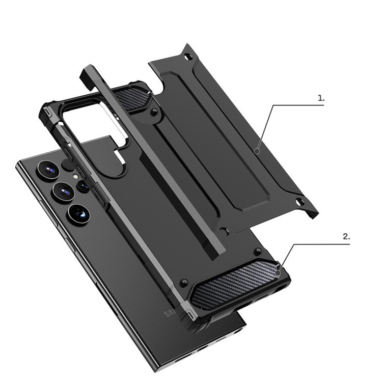 OEM Mobilskal till Galaxy S24 Ultra Hybrid Armor - Svart